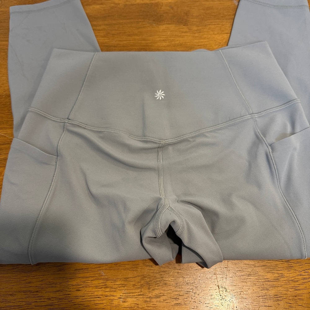 Gray High-Waisted Leggings